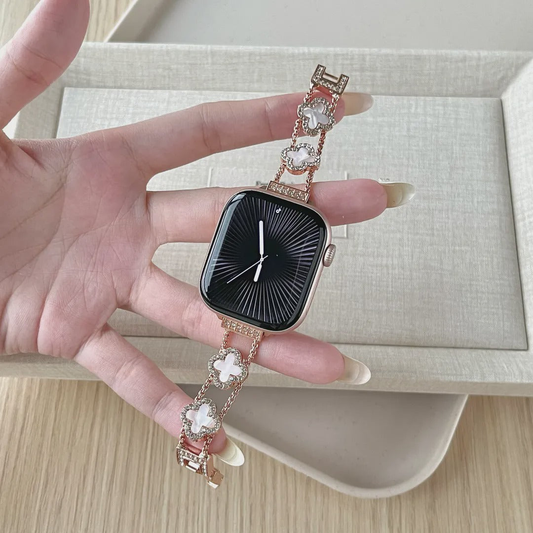 Mother of Pearl Clover Metal Band