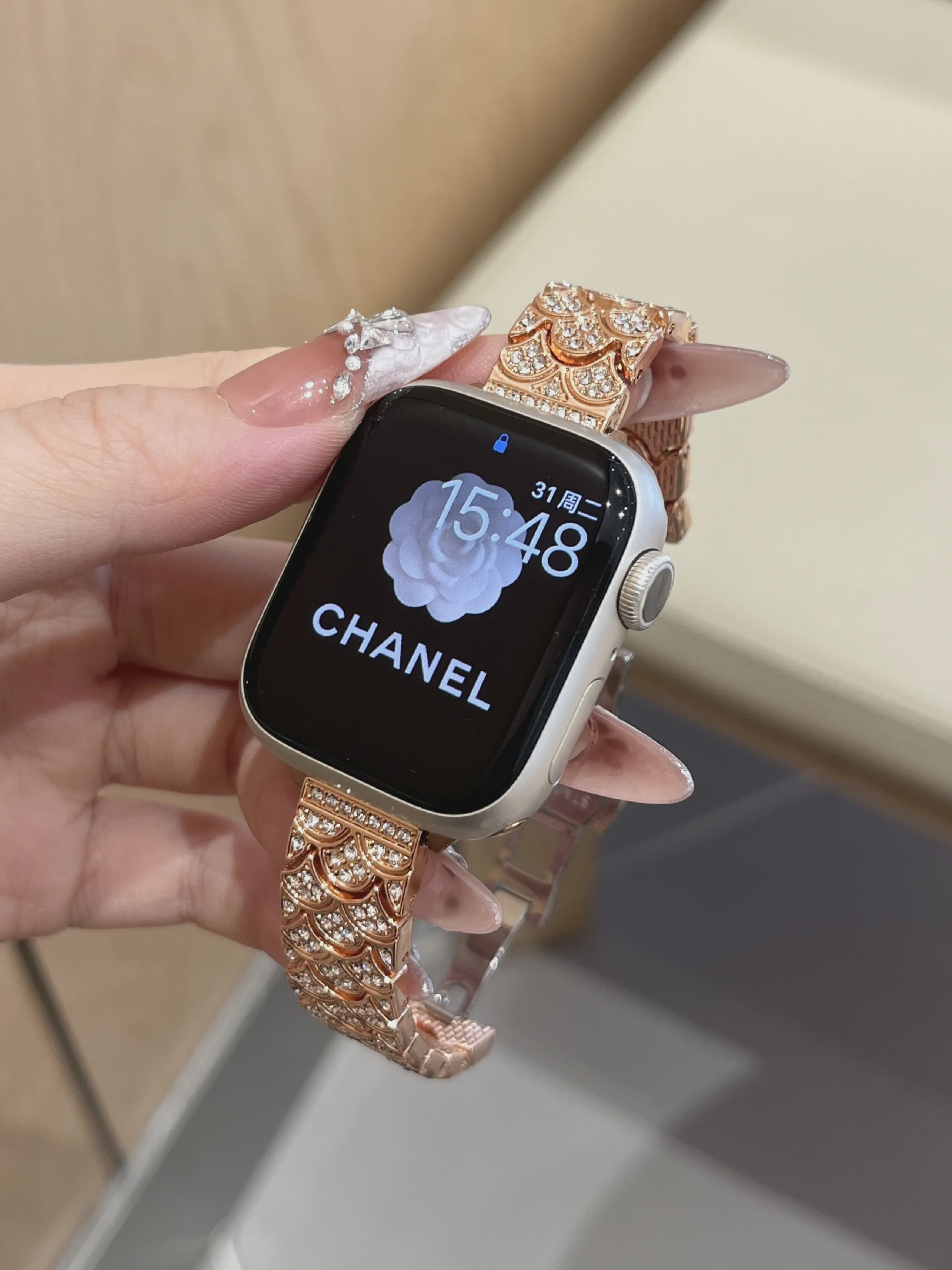 Shimmer Scale Stainless Steel Band