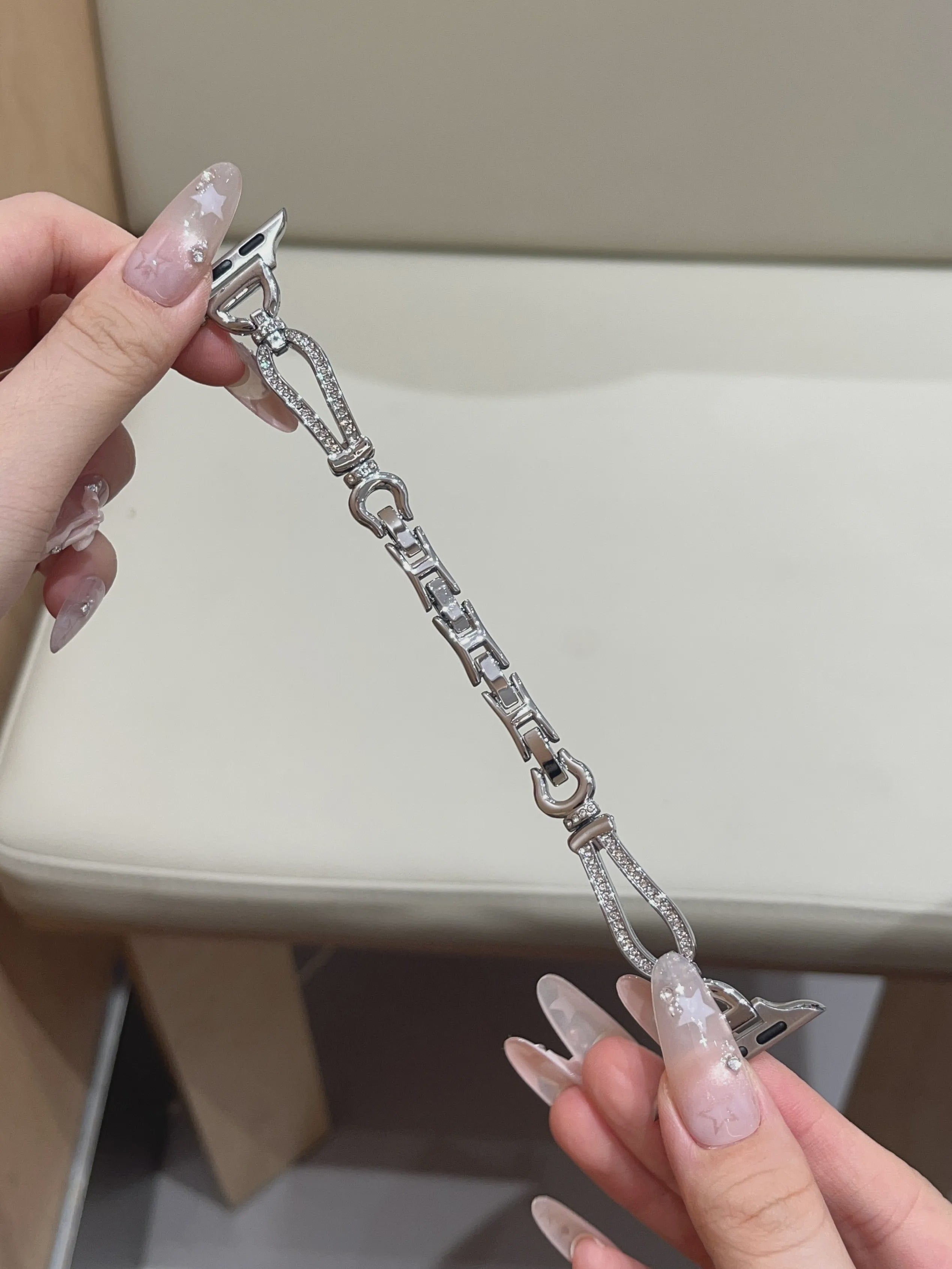 Horseshoe Clasp Crystal Bracelet Band