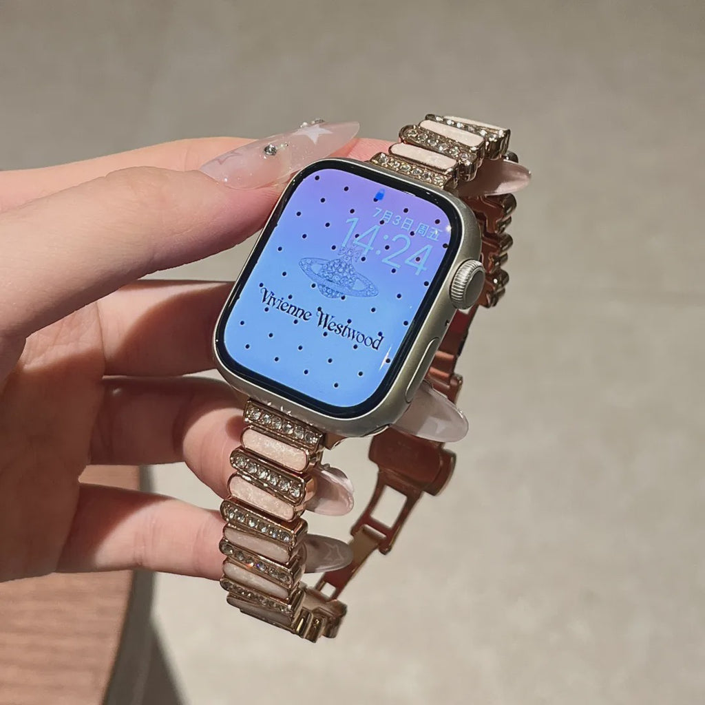 Mother of Pearl Crystal Watch Band