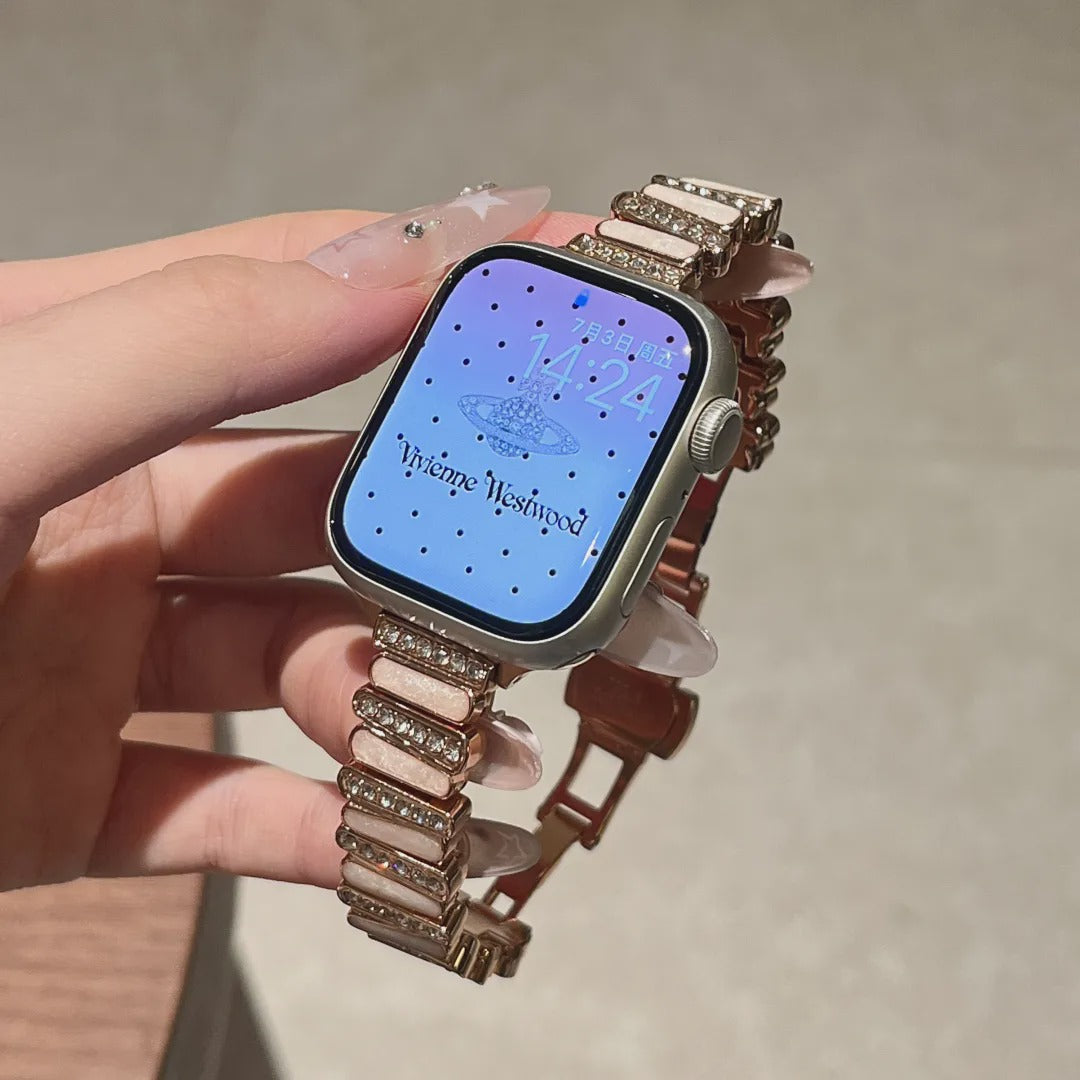 Mother of Pearl Crystal Watch Band