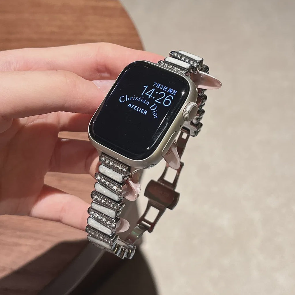 Mother of Pearl Crystal Watch Band