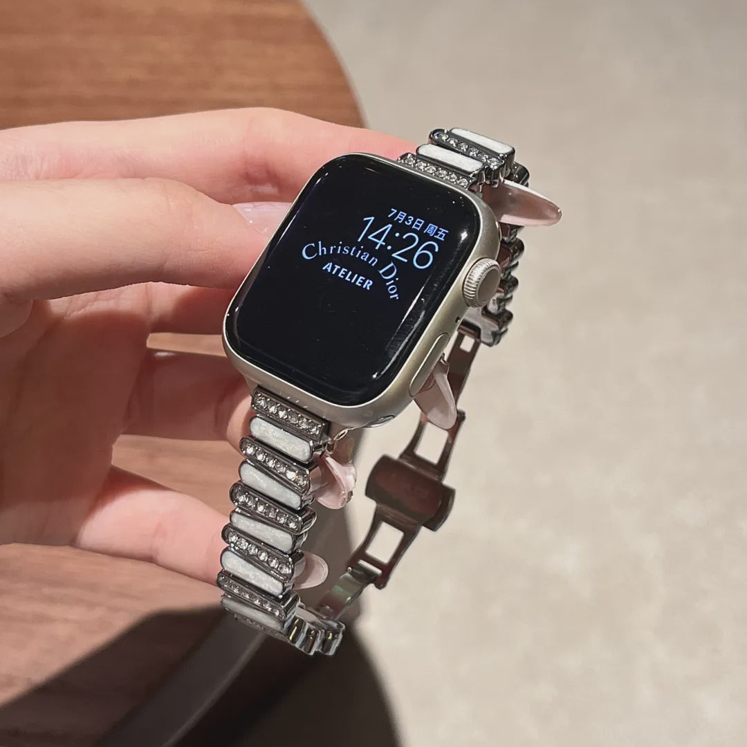 Mother of Pearl Crystal Watch Band