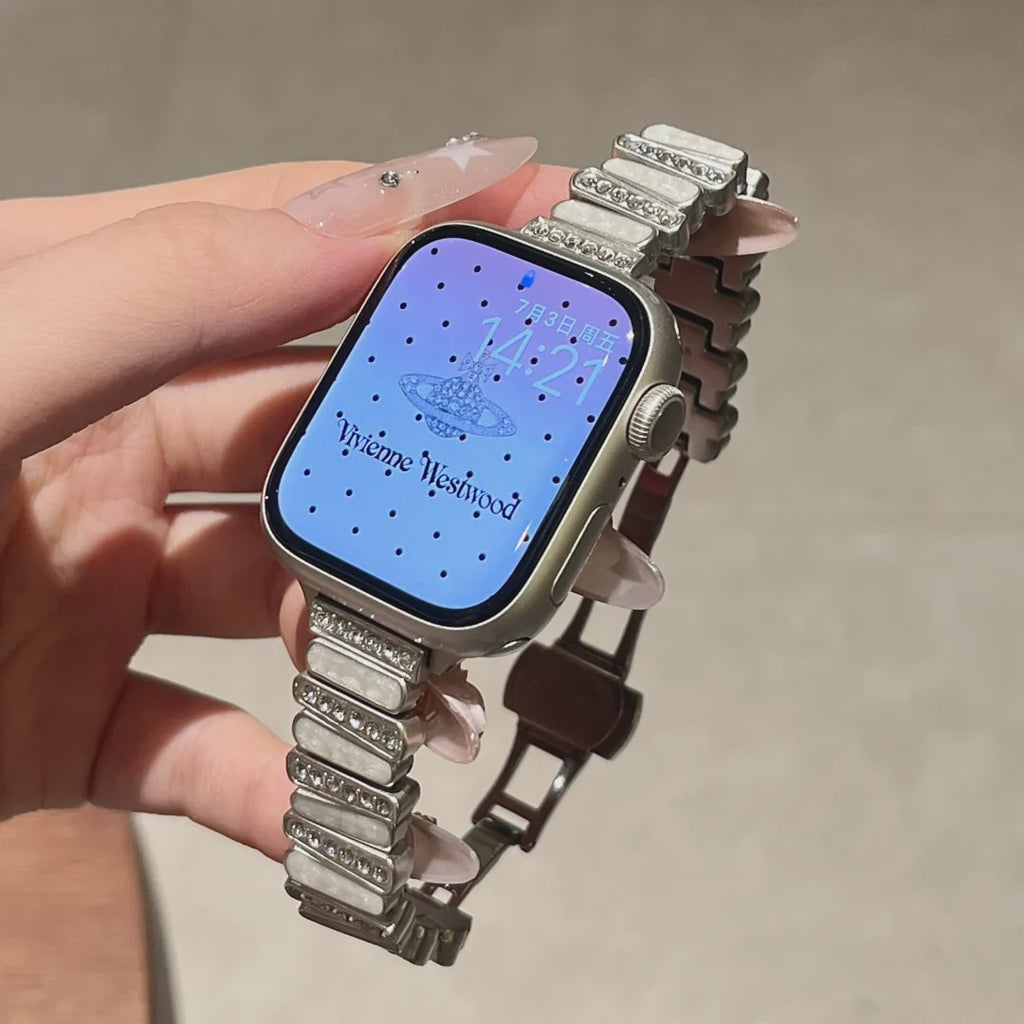 Mother of Pearl Crystal Watch Band