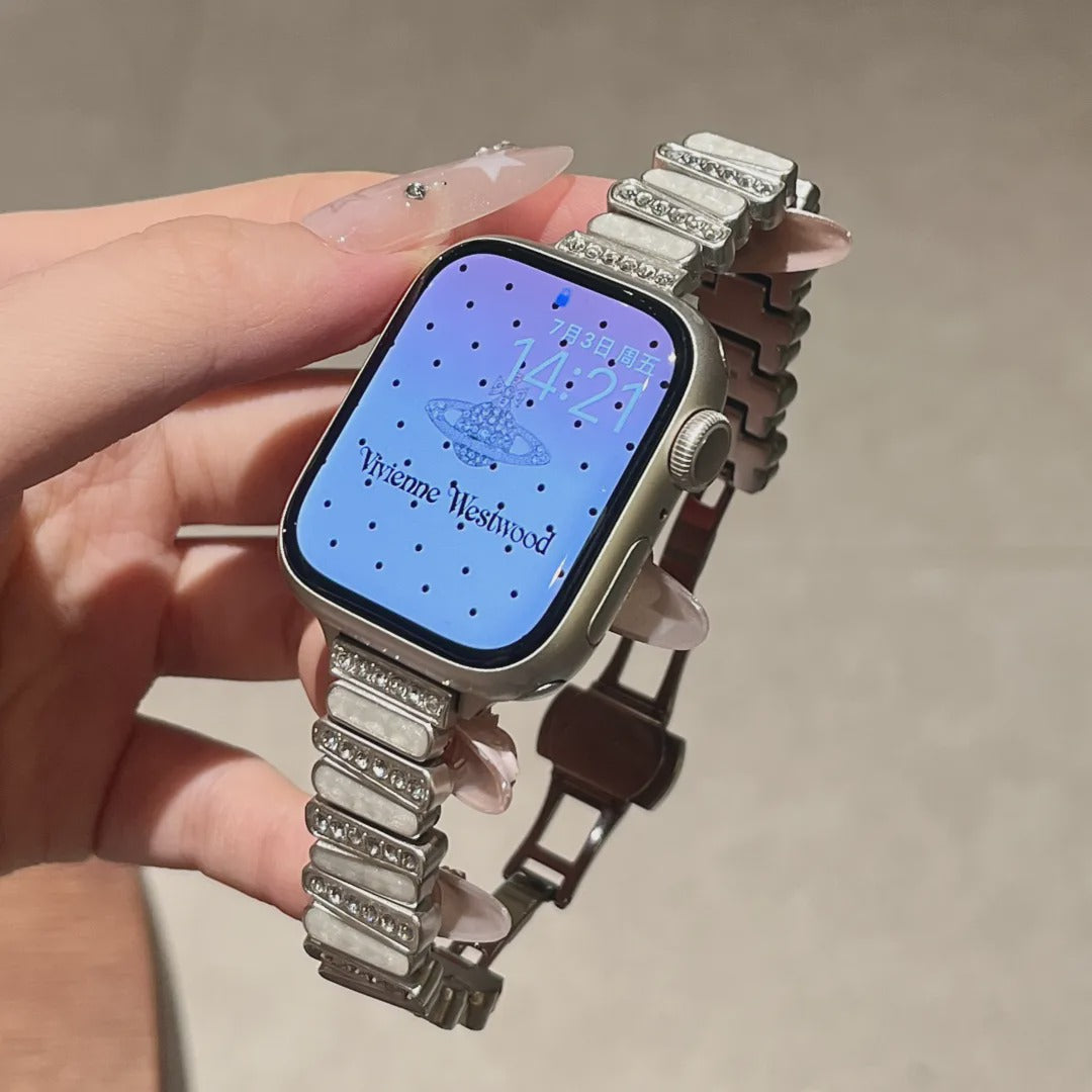 Mother of Pearl Crystal Watch Band