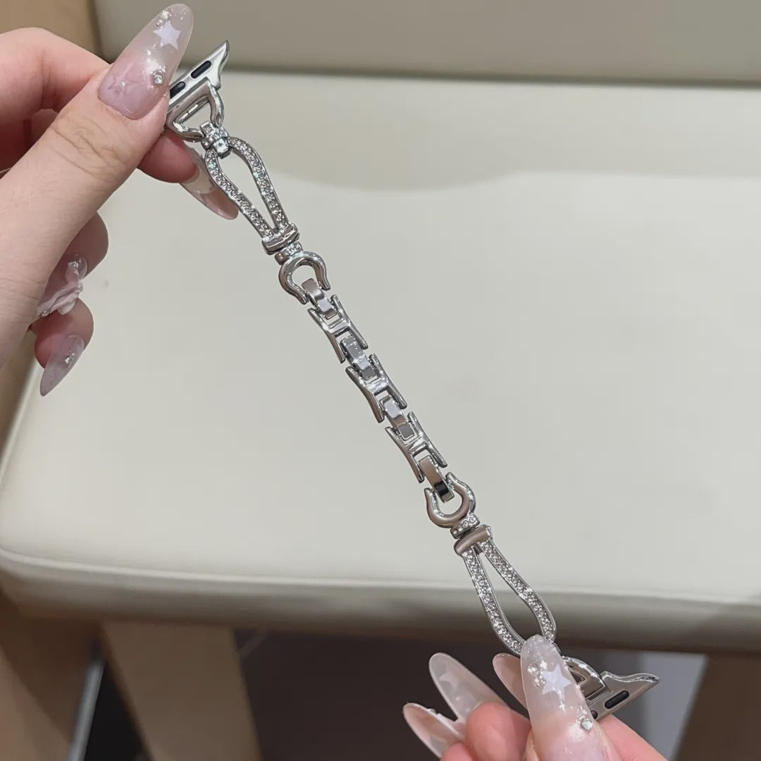 Horseshoe Clasp Crystal Bracelet Band