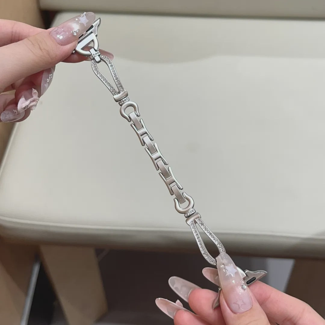 Horseshoe Clasp Crystal Bracelet Band