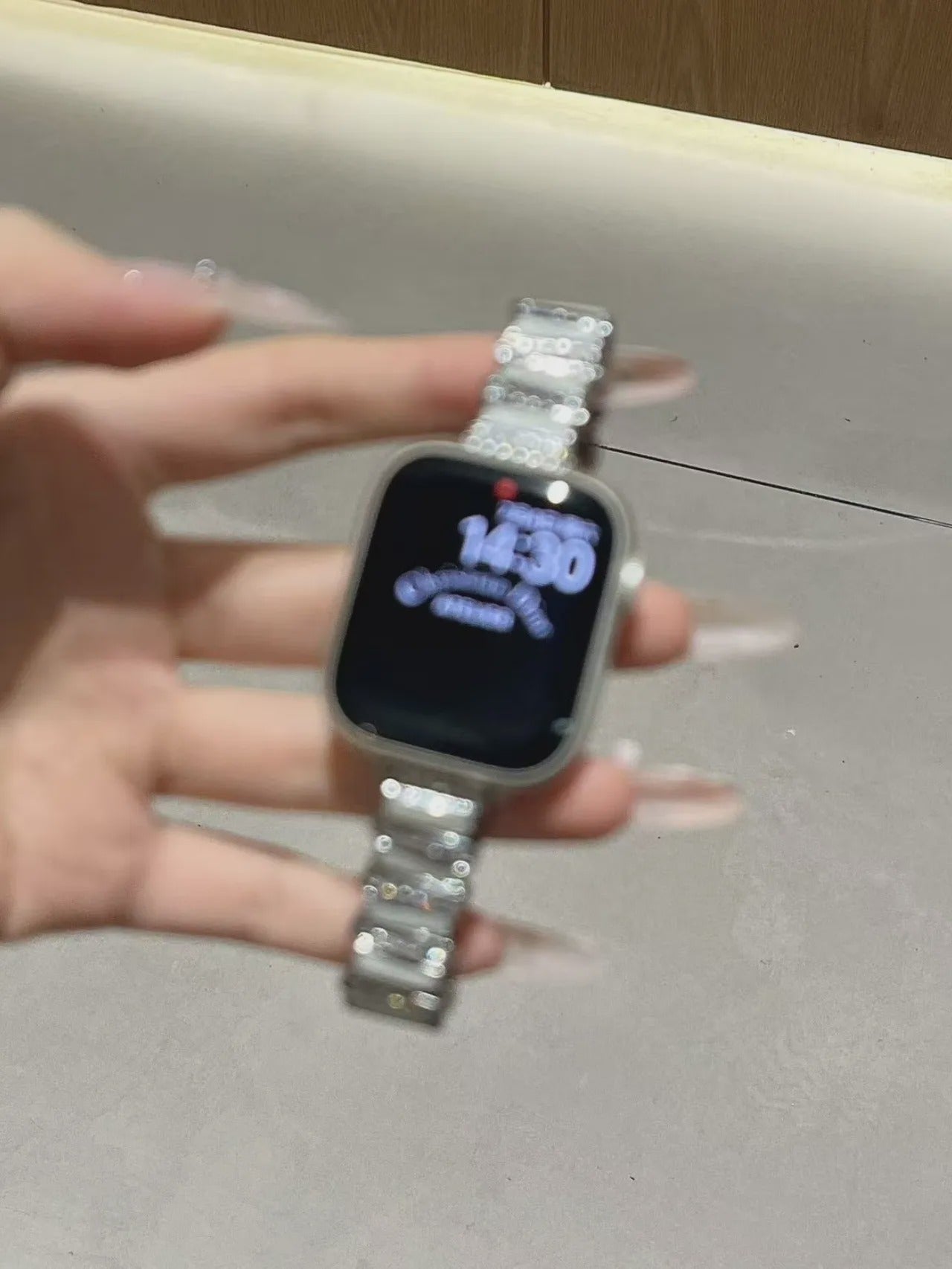 Mother of Pearl Crystal Watch Band