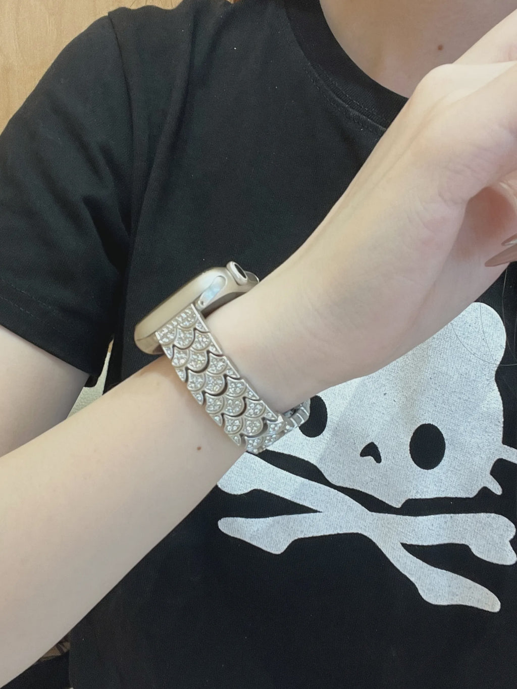 Shimmer Scale Stainless Steel Band