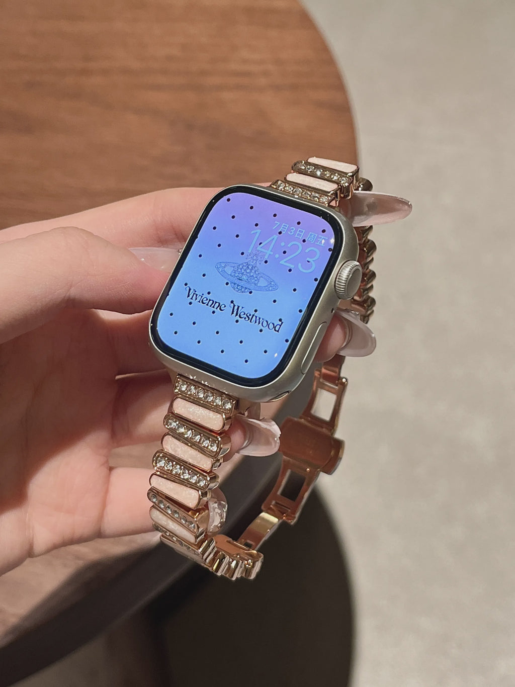 Mother of Pearl Crystal Watch Band