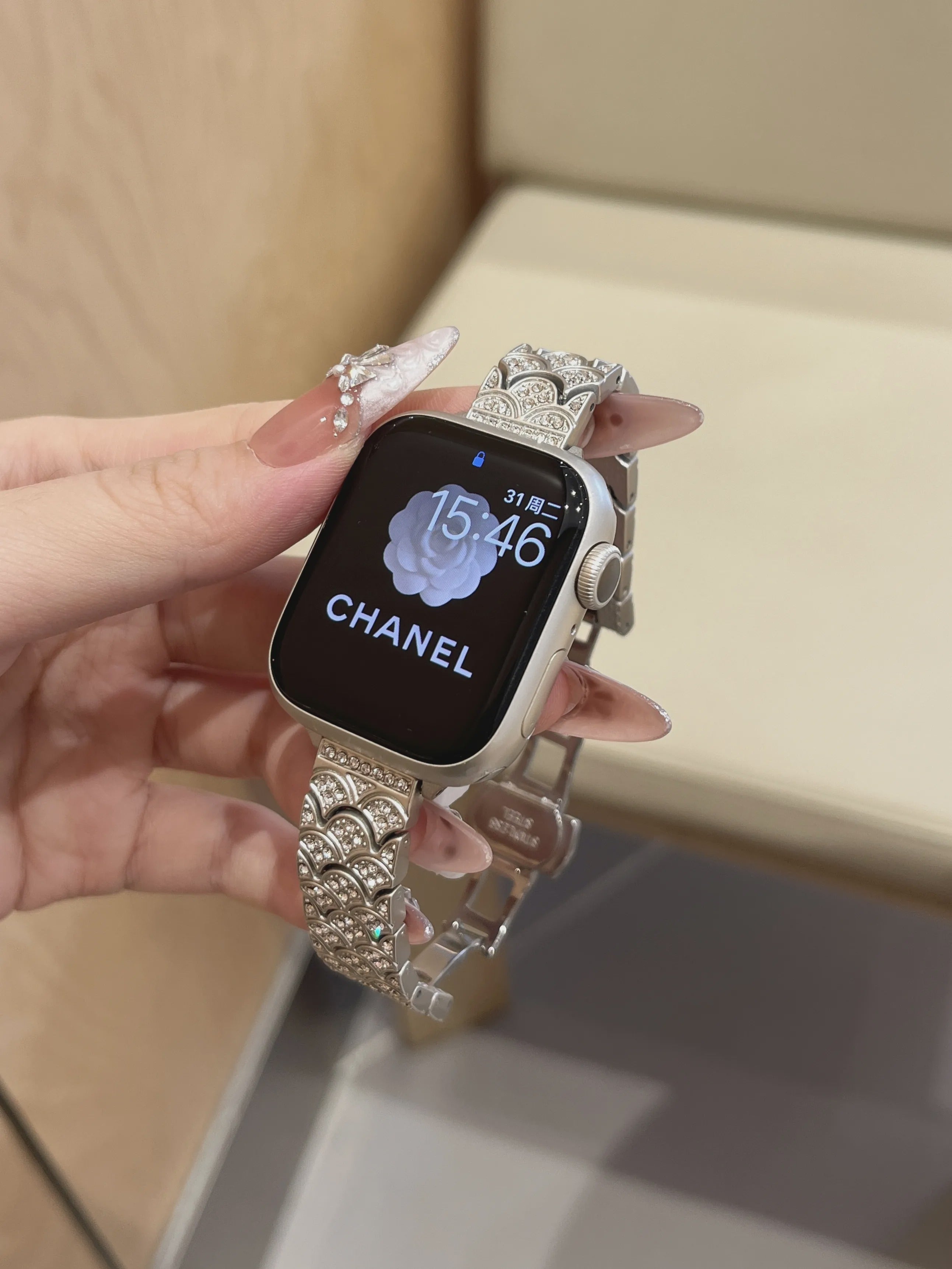 Shimmer Scale Stainless Steel Band